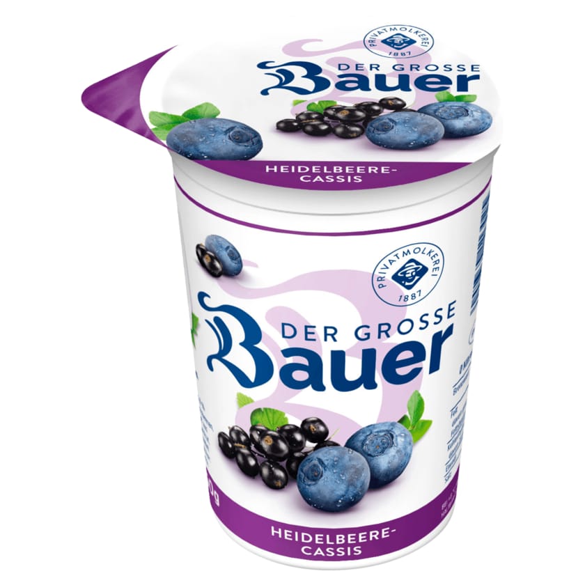 Bauer Fruchtjoghurt Heidelbeere-Cassis 250g